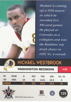 2000 Pacific Vanguard #125 Michael Westbrook Back