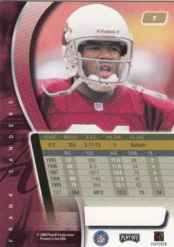 2000 Playoff Absolute #1 Frank Sanders Back