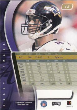 2000 Playoff Absolute #12 Qadry Ismail Back