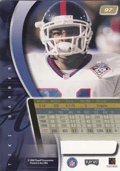 2000 Playoff Absolute #97 Tiki Barber Back