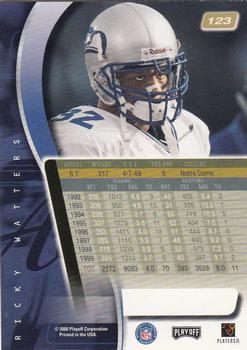 2000 Playoff Absolute #123 Ricky Watters Back