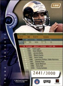 2000 Playoff Absolute #188 Trung Canidate Back