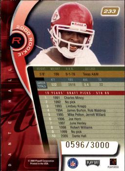 2000 Playoff Absolute #233 Dante Hall Back
