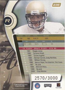 2000 Playoff Absolute #236 Chad Morton Back