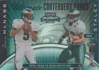 2000 Playoff Contenders - Ultimate Quads #CQ-8 Ron Dayne / Kerry Collins / Donovan McNabb / Duce Staley Back