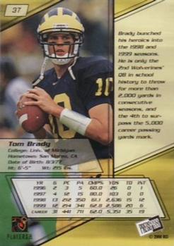 2000 Press Pass #37 Tom Brady Back