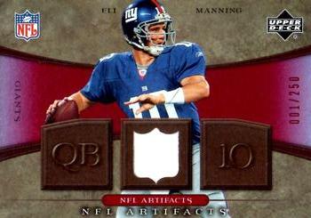 2007 Upper Deck Artifacts - AFC/NFC Apparel Red #NFC-EM Eli Manning Front