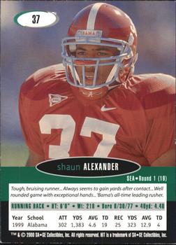 2000 SAGE HIT #37 Shaun Alexander Back