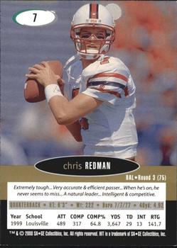 2000 SAGE HIT - NRG #7 Chris Redman Back