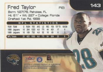 2000 SkyBox #143 Fred Taylor Back