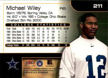 2000 SkyBox #211 Michael Wiley Back