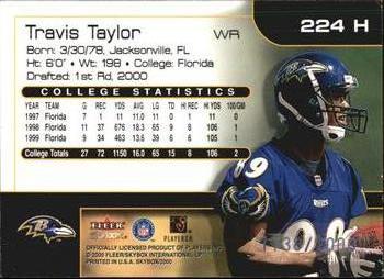 2000 SkyBox #224 H Travis Taylor Back