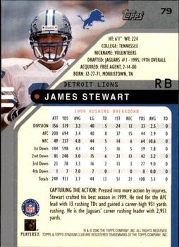 2000 Stadium Club #79 James Stewart Back