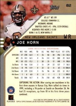 2000 Stadium Club #82 Joe Horn Back