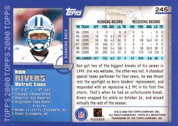 2000 Topps #245 Ron Rivers Back