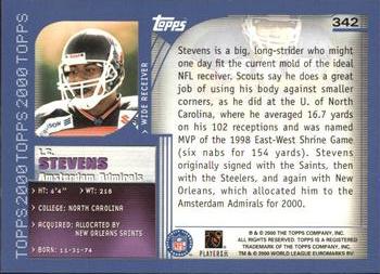 2000 Topps #342 L.C. Stevens Back