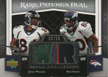 2007 Upper Deck Premier - Rare Patches Dual #RP2-WS Rod Smith / Javon Walker Front