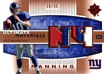 2007 Upper Deck Ultimate Collection - Ultimate Materials Patch #UM-EM2 Eli Manning Front