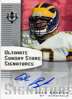 2007 Upper Deck Ultimate Collection - Sunday Stars Signatures #SS-AB Alan Branch Front