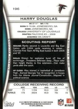 2008 Bowman - Gold #196 Harry Douglas  Back
