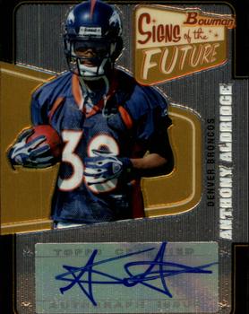 2008 Bowman - Signs of the Future #SF-AAL Anthony Alridge Front