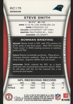2008 Bowman Chrome - Refractors #BC175 Steve Smith Back