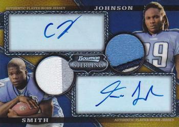 2008 Bowman Sterling - Dual Autograph Relic Gold #AR-30 Chris Johnson / Kevin Smith Front
