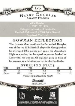 2008 Bowman Sterling - Gold Rookie Autographs #173 Harry Douglas Back