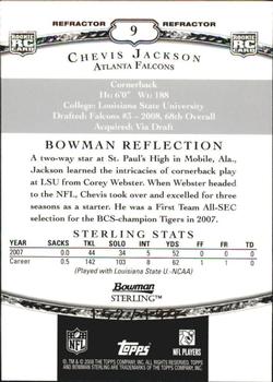 2008 Bowman Sterling - Refractors #9 Chevis Jackson Back