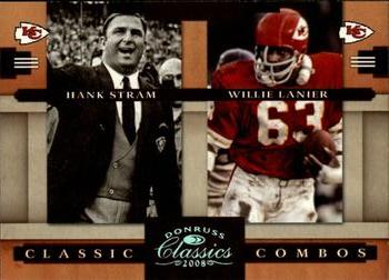 2008 Donruss Classics - Classic Combos Silver Holofoil #CC-1 Hank Stram / Willie Lanier Front