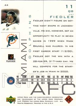 2000 Upper Deck Pros & Prospects #44 Jay Fiedler Back