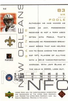 2000 Upper Deck Pros & Prospects #52 Keith Poole Back