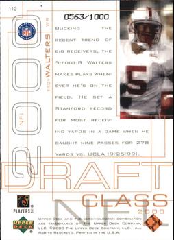2000 Upper Deck Pros & Prospects #112 Troy Walters Back