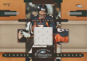 2008 Donruss Classics - Classic Singles Jerseys #CS-3 John Elway Front