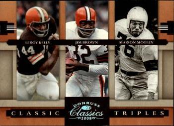 2008 Donruss Classics - Classic Triples Silver Holofoil #CT-2 Leroy Kelly / Jim Brown / Marion Motley Front