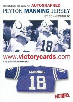 2000 Upper Deck Victory #NNO Peyton Manning Front