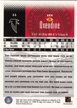 2000 Upper Deck Victory #11 Ken Oxendine Back