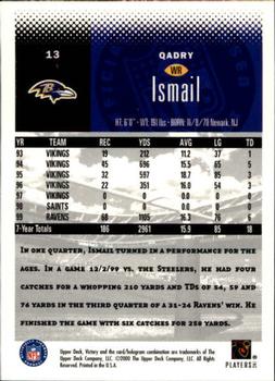 2000 Upper Deck Victory #13 Qadry Ismail Back