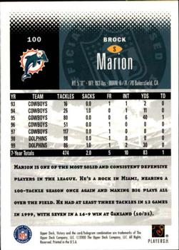 2000 Upper Deck Victory #100 Brock Marion Back