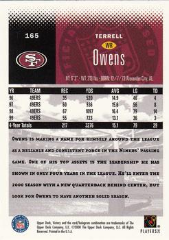 2000 Upper Deck Victory #165 Terrell Owens Back