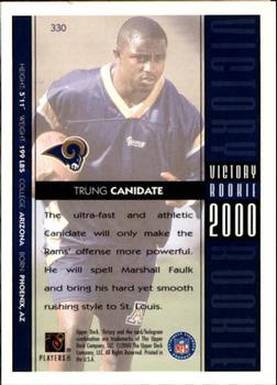 2000 Upper Deck Victory #330 Trung Canidate Back
