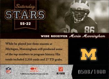 2008 Donruss Classics - Saturday Stars #SS-22 Mario Manningham Back