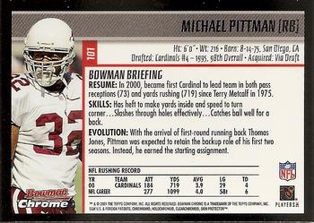 2001 Bowman Chrome #101 Michael Pittman Back