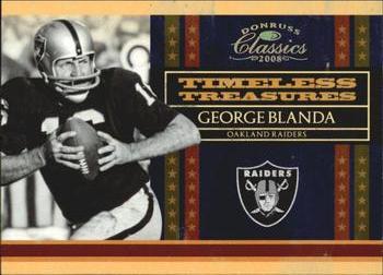 2008 Donruss Classics - Timeless Treasures Gold #10 George Blanda Front