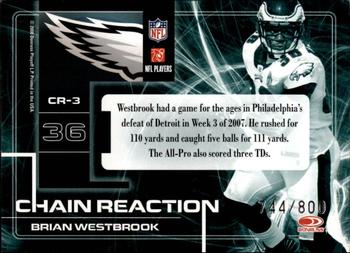 2008 Donruss Elite - Chain Reaction Gold #CR-3 Brian Westbrook Back
