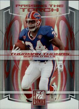 2008 Donruss Elite - Passing the Torch Red #PT-4 Thurman Thomas / Marshawn Lynch Front