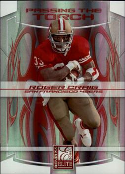 2008 Donruss Elite - Passing the Torch Red #PT-8 Roger Craig / Frank Gore Front