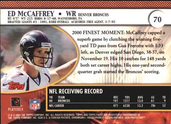 2001 Finest #70 Ed McCaffrey Back