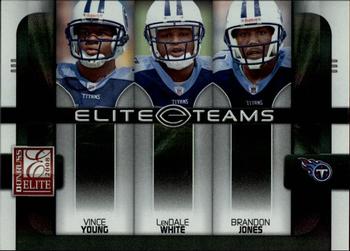 2008 Donruss Elite - Elite Teams Black #ET-21 Vince Young / LenDale White / Brandon Jones  Front