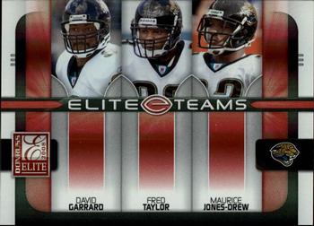2008 Donruss Elite - Elite Teams Red #ET-13 David Garrard / Fred Taylor / Maurice Jones-Drew Front